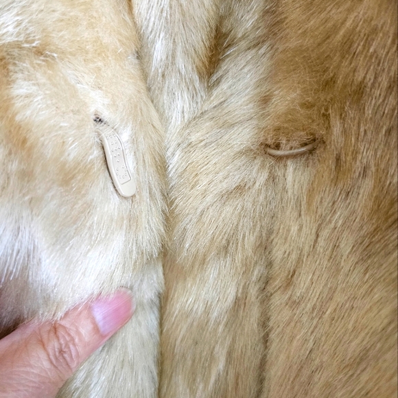Dennis By Dennis Basso women's Golden Tan Elegant Faux Fur Lined  Coat Jacket 1X - Picture 4 of 11